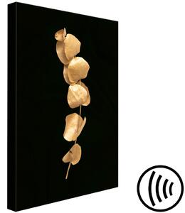 Obraz Botanický zázrak (1-dílný) svislý - abstraktní zlatý exemplář rostliny