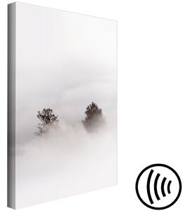 Obraz Mlhavý šelest (1-dílný) svislý - lesní krajina zahalená do mlhy