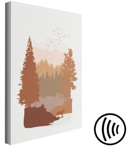 Obraz Podzim v horách (1-dílný) svislý - krajina v boho stylu
