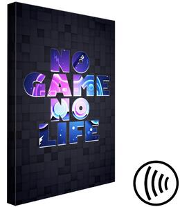 Obraz No Game No Life (1-dílný) vertikální - geometrické nápisy na pozadí