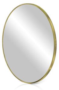 In-Design Zrcadlo RoundLine - zlatý matný rám, bez osvětlení Průměr zrcadla (mm): 400