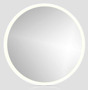 In-Design Zrcadlo RoundLine premium - bílý matný rám, s LED osvětlením Vypínač: Bez vypínače, Průměr zrcadla (mm): 600