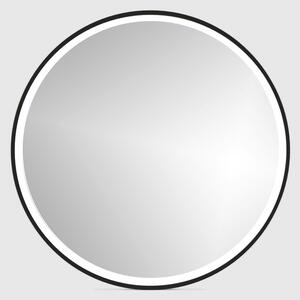 In-Design Zrcadlo RoundLine premium - černý matný rám, s LED osvětlením Vypínač: Bez vypínače, Průměr zrcadla (mm): 600