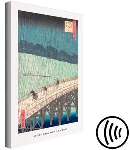 Obraz Déšť na mostě (1-dílný) svislý - Asie v bouřlivé krajině