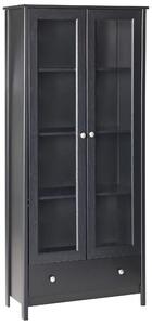 Skleněná vitrína NORNALUP 80 cm Černá