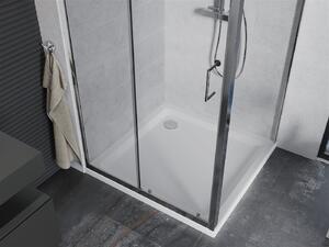 Mexen Apia posuvný sprchový kout 100 x 100 cm, 5mm sklo, chromový profil-čiré sklo + slim sprchová vanička 5cm, 840-100-100-01-00-4010