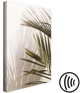 Obraz Listy palmy (1-dílný) - krajina zelených rostlin na světlém pozadí