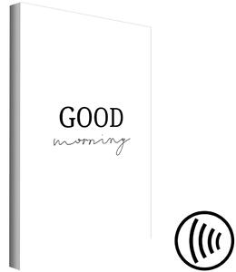 Obraz Dobré ráno - pozitivní minimalistický nápis na bílém pozadí