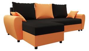 Elegantní sedací souprava FLORIANA - černá / oranžová