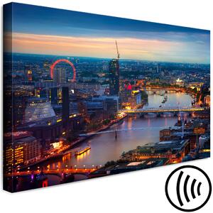 Obraz Noční Londýn - panoramatický výhled na hlavní město Anglie po setmění