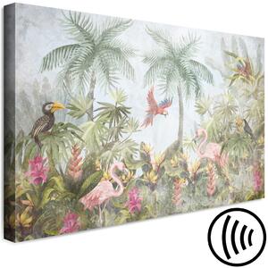 Obraz Rajská chvilka - tropická krajina s džunglí a zvířaty, která v ní žijí