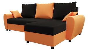 Elegantní sedací souprava FLORIANA - černá / oranžová