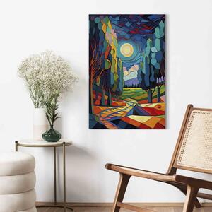 Obraz Moderní krajina - barevná kompozice inspirovaná Van Goghem