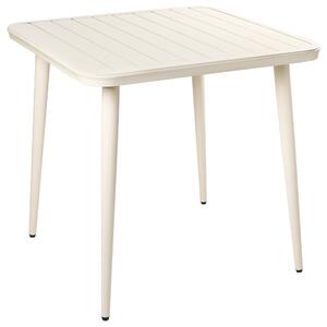 Zahradní jídelní stůl NATURNO 80 cm 80 cm Kov Světle béžová