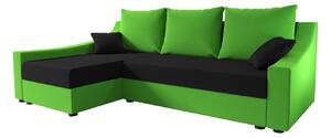 Pohodlná sedačka OMNIA - zelená / černá