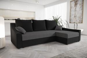 Pohodlná sedačka OMNIA - černá / šedá