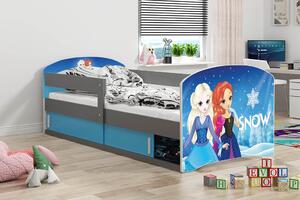 Dětská postel s úložným prostorem bez matrace 80x160 PRINCEZNY 1 - grafit