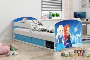 Dětská postel s úložným prostorem bez matrace 80x160 PRINCEZNY 1 - bílá