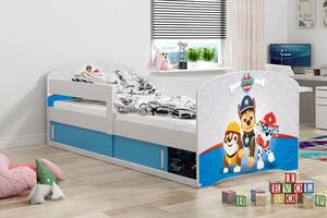 Dětská postel s úložným prostorem bez matrace 80x160 PEJSCI 1 - bílá