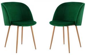 Set moderních židlí DOROTHEA - zelený