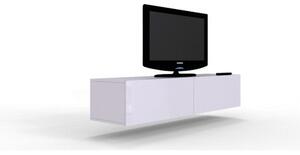 Televizní stolek ASHTON 140 - lesklý bílý