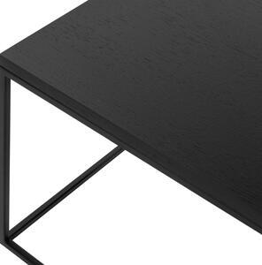 Noo.ma Černý dubový konferenční stolek Kafibor 100 x 50 cm