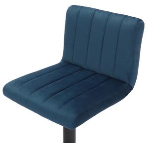 Barová židle Wragby - samet | modrá