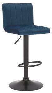 Barová židle Wragby - samet | modrá