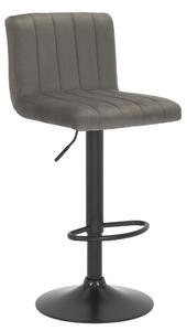 Barová židle Wragby - samet | šedá