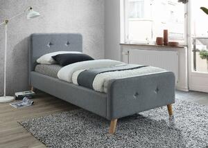 Čalouněná postel MALMO 90 x 200 cm šedá Matrace: Bez matrace