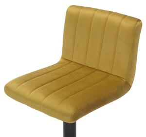 Barová židle Wragby - samet | žlutá