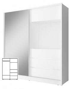 TV skříň se zrcadlem 200 cm MARKEL - bílá