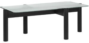 Noo.ma Skleněný konferenční stolek Kob s černou podnoží 116 x 61 cm