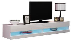 Televizní stolek ASHTON NEW 180 - lesklý bílý