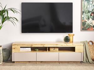 Televizní stolek světlé dřevo/ béžový ANTONIO