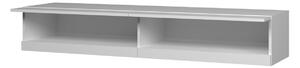 TV stolek 180 cm ASHTON 1 - šedý / lesklý šedý