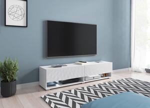 Televizní stolek s LED RGB osvětlením 140 cm WILLA A - bílý