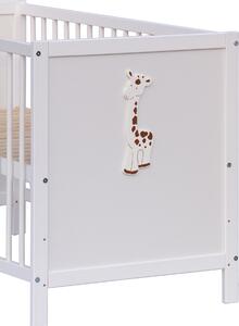 Dětská postýlka Scarlett Xena s vyndavacími příčkami borovice - bílá 120 x 60 cm