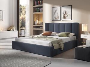 Čalouněná manželská postel 140x200 LUBBOCK 1 - modrá