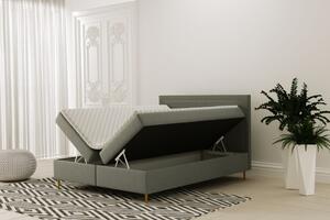 Pohodlná boxspringová postel JANINA 160x200 - šedá