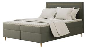 Pohodlná boxspringová postel JANINA 160x200 - šedá