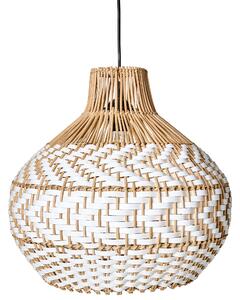 Závěsná lampa YAUCO Ratan Bílá
