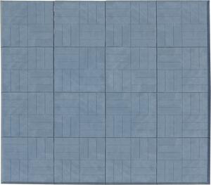 Skládací žíněnka Scarlett Puzzle – mramor modrá, 180 x 180 x 2