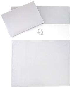 ESITO Dětské povlečení jednobarevné Brumla JERSEY - šedá / 100 x 135, 60 x 40 cm
