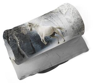 Deka SABLIO - Bílý kůň 150x120 cm