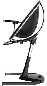 Židlička Moon 2G chrom / černá + opěrka nohou