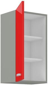 Horní skříňka ROSE červený lesk / šedá, 45 G-72 1F