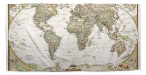 Sablio Ručník Mapa světa - 70x140 cm