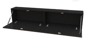 Televizní stolek 140 cm ASHTON - černý / lesklý černý