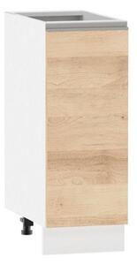 Výsuvná skříňka ADAMA - šířka 30 cm, buk artisan / bílá, nožky 15 cm